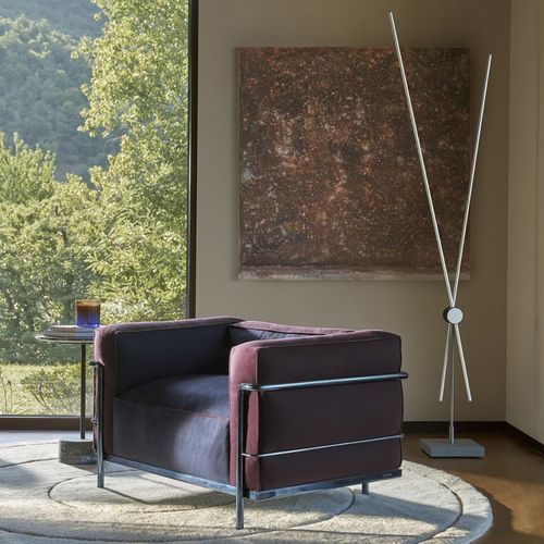 Moderner Sessel - LC3 KITON - Cassina - Stoff / Metall / mit abnehmbarem Kissen