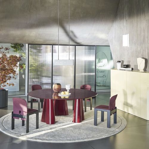 Moderner Esstisch - TREFLO - Cassina - Metall / Gestell aus Metall / rund