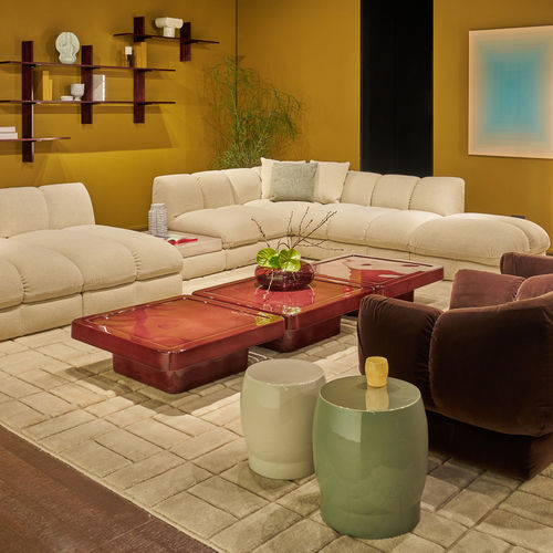 Moderner Couchtisch - ARDYS - Cassina - Zement / Gestell aus Beton / rechteckig