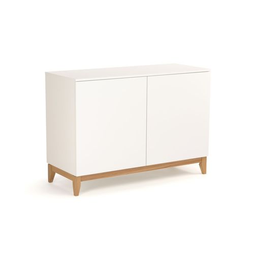 Modernes Sideboard - BLANCO - Woodman Ltd. - Eiche / melaminbeschichtet / weiß