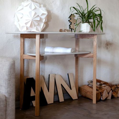 Moderner Konsolentisch - CEE - Woodman Ltd. - Holzfurnier / MDF / Gestell aus Eiche