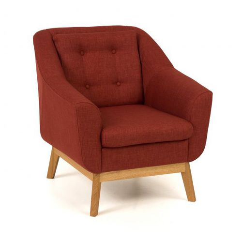Moderner Sessel - PAULA - Woodman Ltd. - Stoff / Eiche / mit Kissen