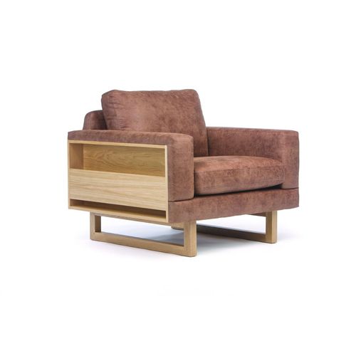 Moderner Sessel - LIBERIA  - Woodman Ltd. - Stoff / Eiche / mit Kissen