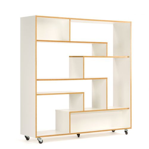 Bücherregal mit Rollen - SOUTHBURY - Woodman Ltd. - modern / Eiche / melaminbeschichtet