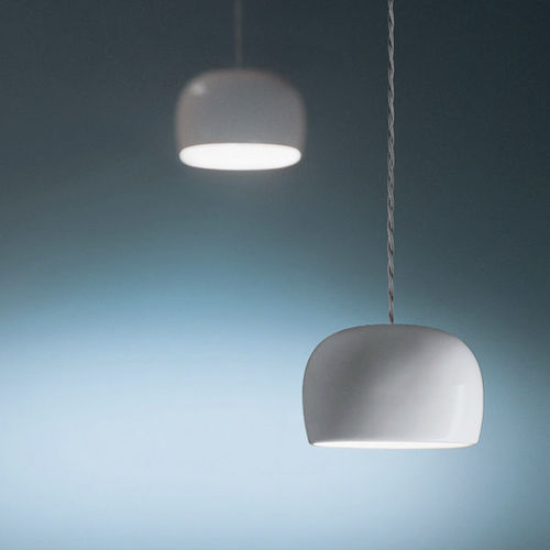 Hängelampe - Mozzarella - ALBUM - emaillierte Keramik / modern / mit Kabel