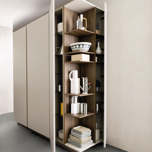 Moderner Lagerschrank für Küchen - PUZZLE PLUS - Euromobil spa - Holz