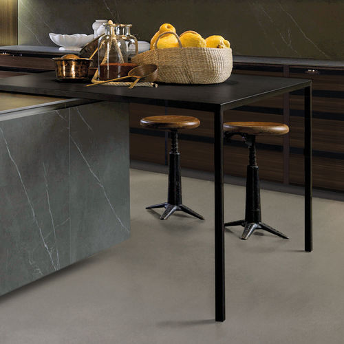 Moderner Tisch - THIN - Euromobil spa - Aluminium / Gestell aus Aluminium / rechteckig