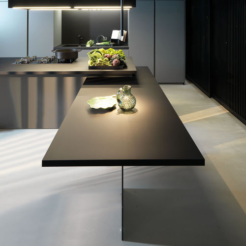 Moderner Tisch - PIANO TAVOLO - Euromobil spa - NTM Fenix® / Gestell aus Metall / rechteckig