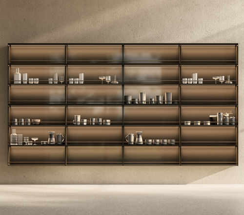 Moderner Geschirrschrank - LAB - Euromobil spa - Aluminium