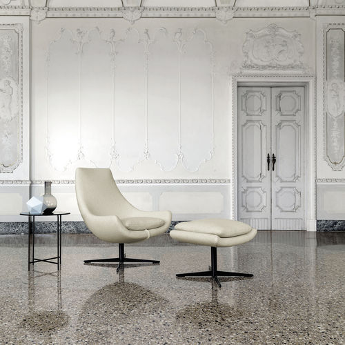 Moderner Sessel - EGO - desiree divani - Stoff / Leder / Metall