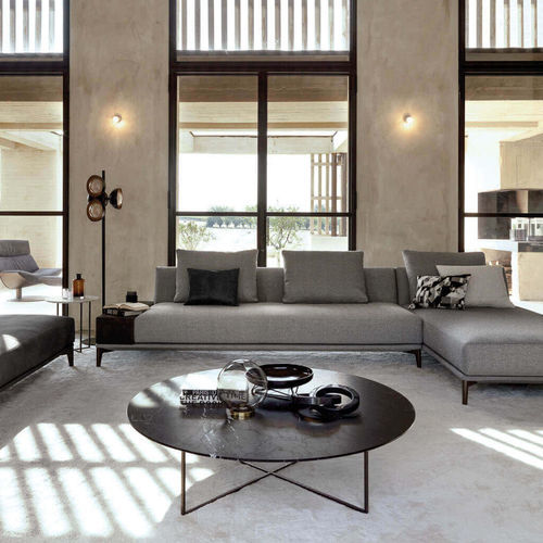 Moderner Couchtisch - SABI - desiree divani - MDF / Marmor / Gestell aus Metall