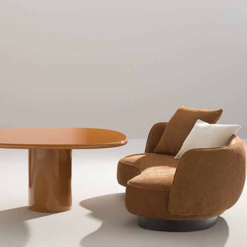 Moderner Tisch - HOMAN LOW - desiree divani - lackiertes Metall / lackiertes MDF / Gestell aus lackiertem Metall