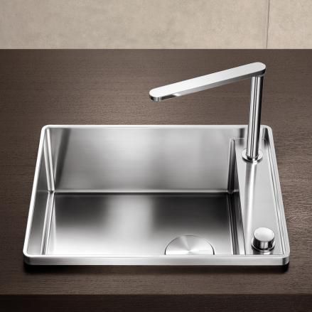 Einbeckenspüle - ATTIKA 60/A - BLANCO GmbH + Co KG - ohne Abtropffläche / Edelstahl / einbaufähig