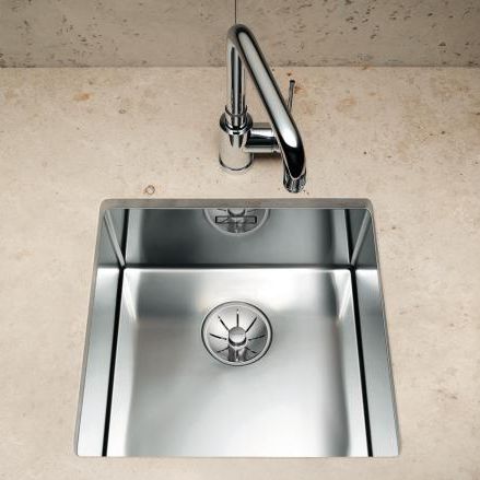 Einbeckenspüle - CLARON 340-U - BLANCO GmbH + Co KG - ohne Abtropffläche / Edelstahl / Unterbau