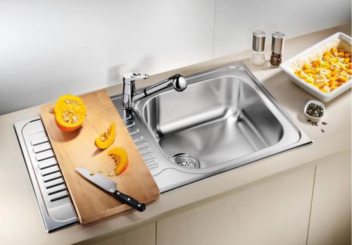Einbeckenspüle - TIPO XL 6 S - BLANCO GmbH + Co KG - mit Abtropffläche / Edelstahl / einbaufähig