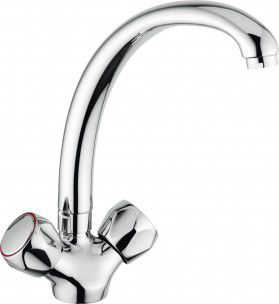 Aufsatz-Zweigriffmischer - CARO BM5006 - BLANCO GmbH + Co KG - aus verchromtem Metall / für Küche / 1-Loch