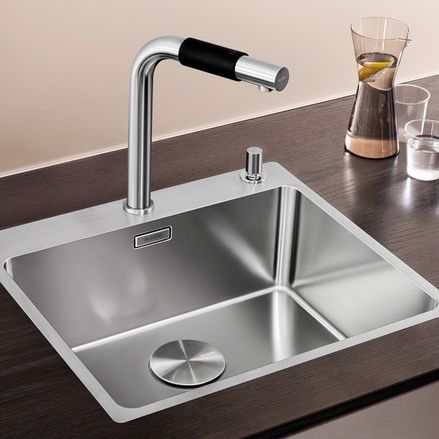 Einbeckenspüle - ANDANO 500-IF/A - BLANCO GmbH + Co KG - ohne Abtropffläche / Edelstahl / einbaufähig