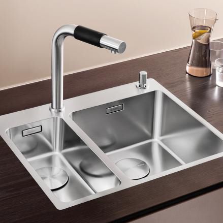 Doppelbeckenspüle - ANDANO 340/180-IF/A - BLANCO GmbH + Co KG - ohne Abtropffläche / Edelstahl / einbaufähig