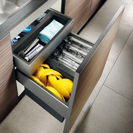 Abfallbehälter für Küche - SELECT 60/2 ORGA - BLANCO GmbH + Co KG - Einbau / Stahl / modern