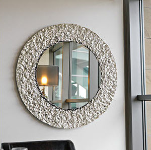 Wandmontierter Spiegel - CLIFF - B.M.B. snc - Spiegel - modern / rund / lackiertes Holz