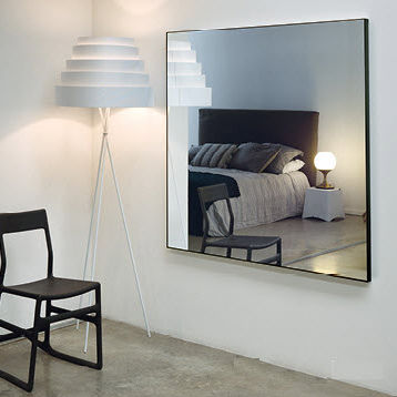Wandmontierter Spiegel - LEGGERO - B.M.B. snc - Spiegel - modern / quadratisch / Metall