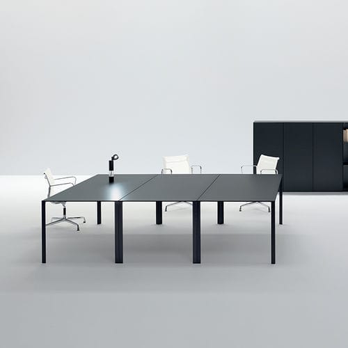Moderner Besprechungstisch - LESSLESS - UNIFOR - Laminat / Gestell aus Aluminium / rechteckig