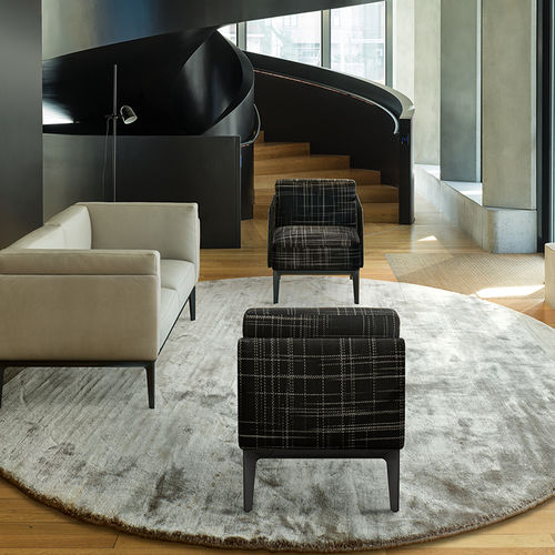 Moderner Sessel - LOUNGE SYSTEM - UNIFOR - Stoff / Leder / Metall