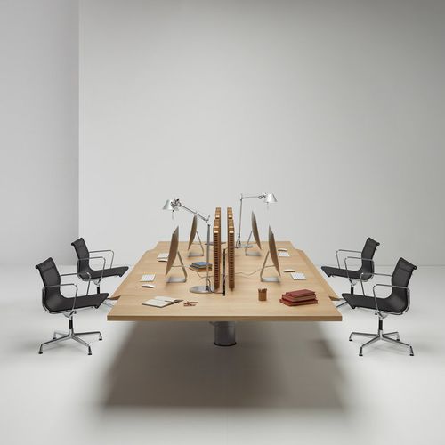 Schreibtisch für Open Space - TEAMER - UNIFOR - bodenstehend / für 4 bis 8 Personen / modern