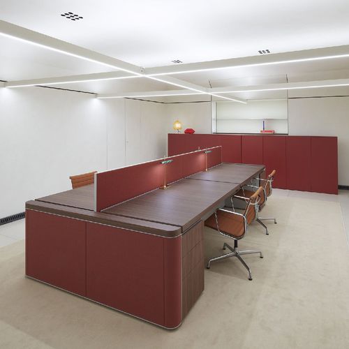 Schreibtisch für Open Space - SIGNUM - UNIFOR - bodenstehend / für 2 Personen / für 4 Personen