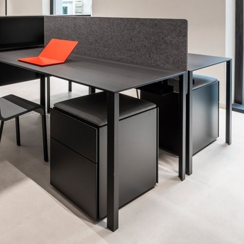 Metall-Schreibtischcontainer - LESSLESS - UNIFOR - mit 3 Schubladen / auf Rollen / Modular