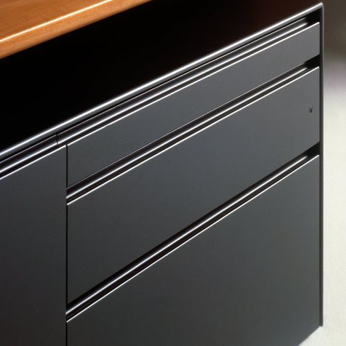 Metall-Schreibtischcontainer - MOOD - UNIFOR - mit 3 Schubladen / mit 4 Schubladen / Modular