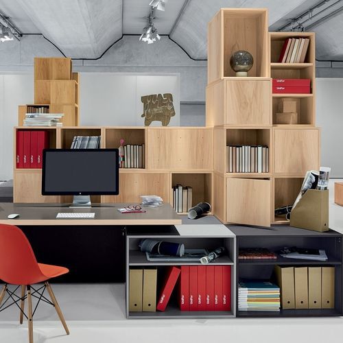 Modul-Bücherregal - CASES - UNIFOR - modern / für Büro / für Lagerung
