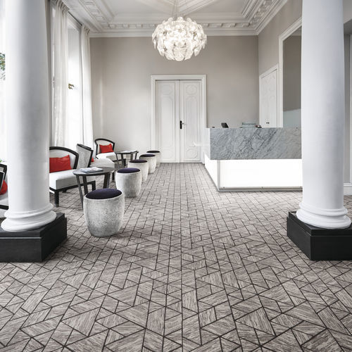 Tuft-Teppichboden - CARRARE - Balsan - Nylon / für Gewerbegebrauch / mit geometrischen Motiven