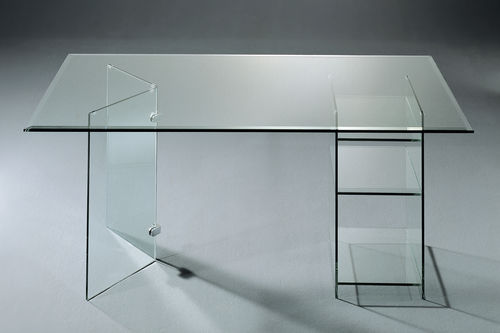 Moderner Schreibtisch - CLASSIC - Dreieck GmbH - Glas / mit Stauraum / maßgefertigt