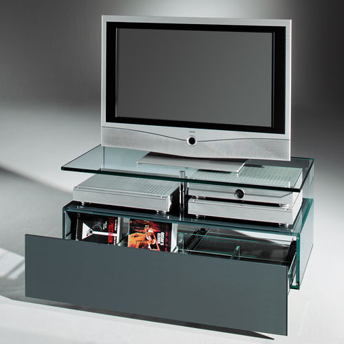 Modernes Fernsehmöbel - MEDIA - Dreieck GmbH - Hi-Fi / maßgefertigt / Glas
