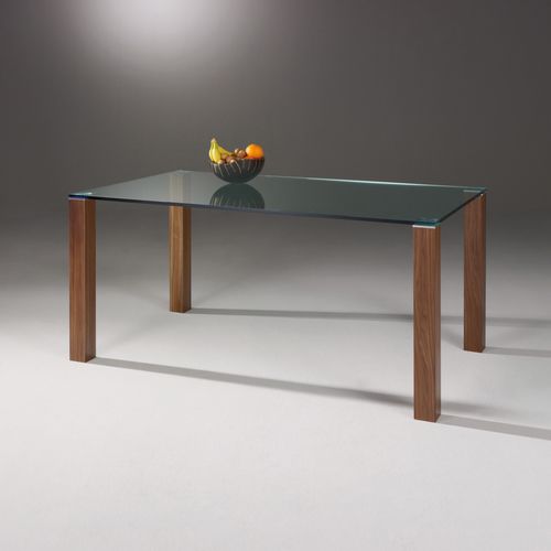Moderner Esstisch - REMUS - Dreieck GmbH - Holz / Glas / rechteckig