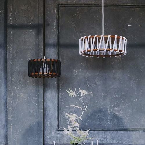 Hängelampe - Macaron - EMKO - Holz / Kordel / modern
