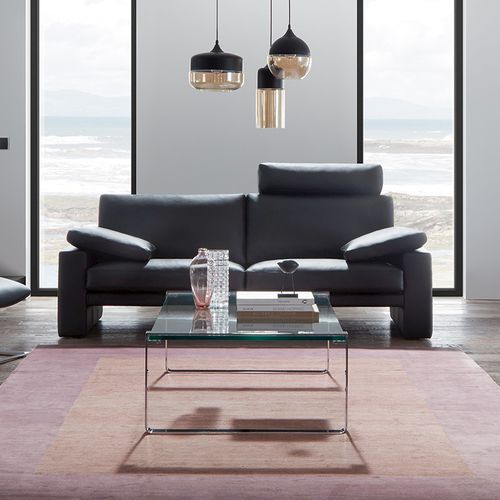 Modernes Sofa - CL 100 - Erpo Möbelwerk GmbH - Leder / braun / grau