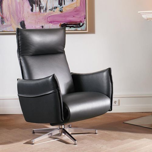 Moderner Relaxsessel - RE300 - Erpo Möbelwerk GmbH - Leder / Stoff / Metall