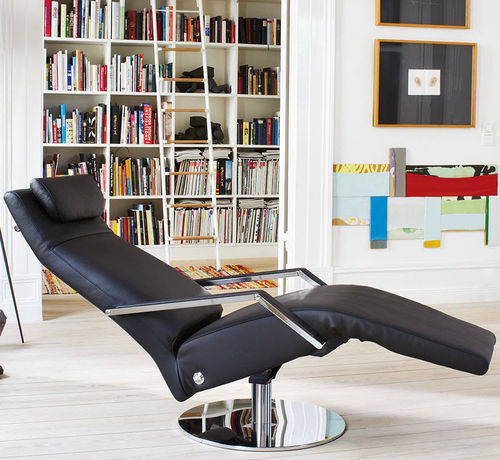 Moderner Relaxsessel - RE 400 - Erpo Möbelwerk GmbH - Leder / Stoff / Metall