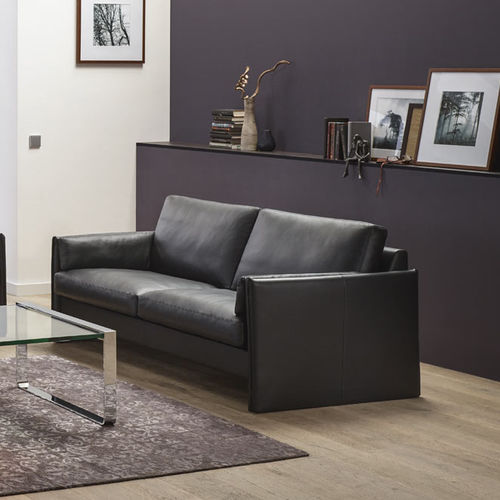 Modernes Sofa - CL 810 - Erpo Möbelwerk GmbH - Stoff / Leder / braun