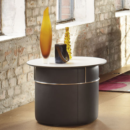 Moderner Beistelltisch - CT 224.01 - Erpo Möbelwerk GmbH - Stahl / Leder / Laminat