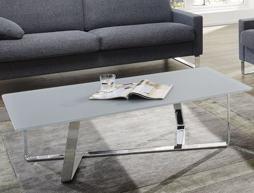 Moderner Couchtisch - CT 224.08 - Erpo Möbelwerk GmbH - Glas / Gestell aus Metall / rechteckig
