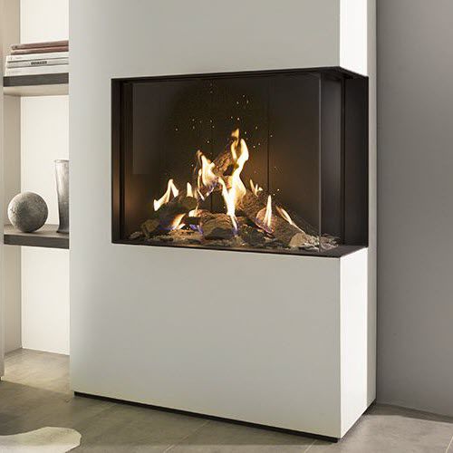 Erdgaskamin - KALFIRE GP65/55C - Kalfire Fireplaces - wandmontiert / Ecken / zweiseitig