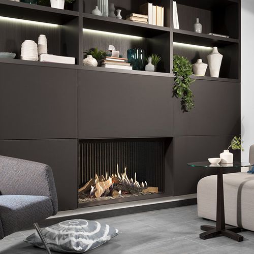 Erdgaskamin - KALFIRE GP105/59F - Kalfire Fireplaces - hybrid / Einbau / Einseitig