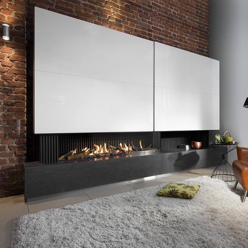 Erdgaskamin - KALFIRE G165/37C - Kalfire Fireplaces - Einbau / zweiseitig / geschlossene Feuerstelle