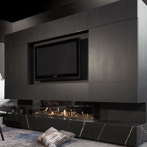 Erdgaskamin - KALFIRE G170/37S - Kalfire Fireplaces - Einbau / mit 3 Sichtseiten / geschlossene Feuerstelle