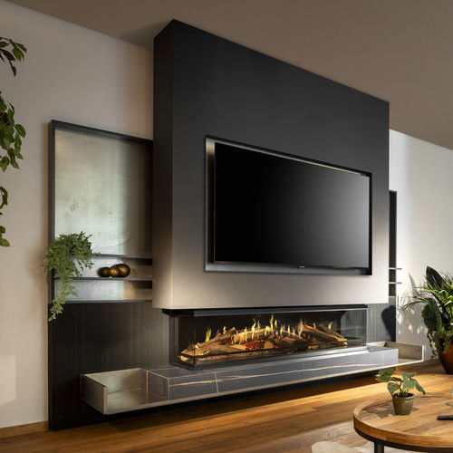 Holographischer Kamin - E-one 160S - Kalfire Fireplaces - Elektro / Einbau / für Wandmontage