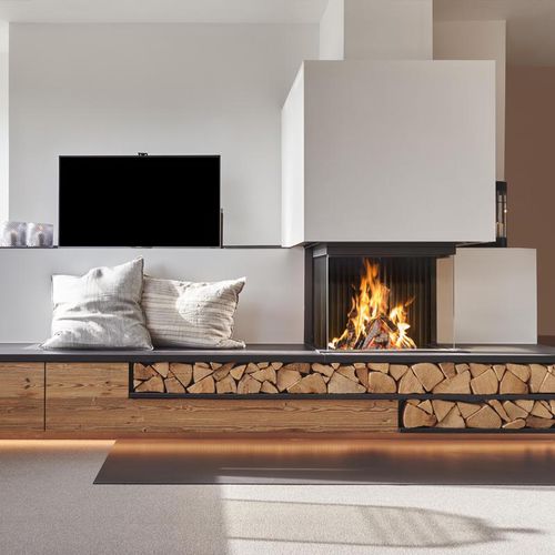 Holzkamin - KALFIRE W66/48S - Kalfire Fireplaces - Einbau / mit 3 Sichtseiten / geschlossene Feuerstelle