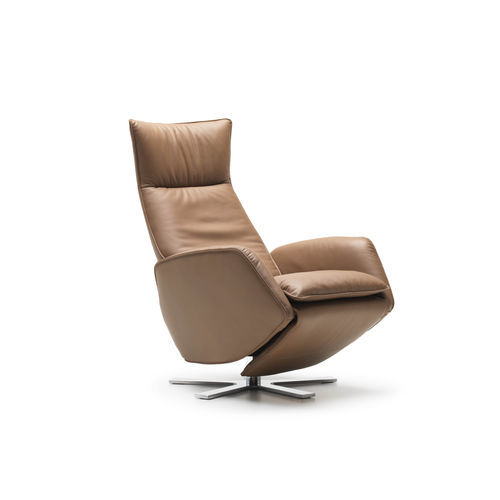Moderner Relaxsessel - Aik - Frank Sitzmöbel GmbH - Stoff / Leder / mit Fußstütze